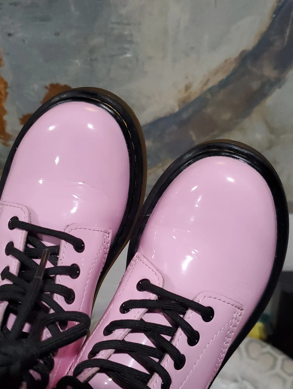 Dr. Martens Pink Lace-Up Leather Combat Boots Kids Size 13